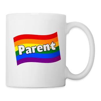 Gay Pride schwuler Vater lesbische Mama schwule Eltern LBGTQ - Tasse - Weiß - Rechts