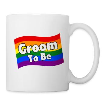 Gay Pride Groom To Be Gay Groom schwuler Verlobter LGBTQ - Tasse - Weiß - Rechts