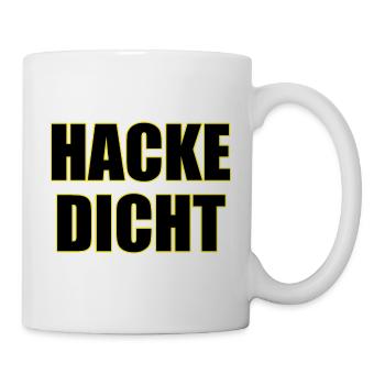 Hacke Dicht - Tasse - Weiß - Rechts