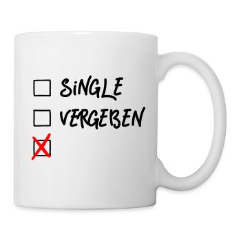 Beziehungsstatus Anpassen Selbst gestalten - Tasse - Weiß - Rechts