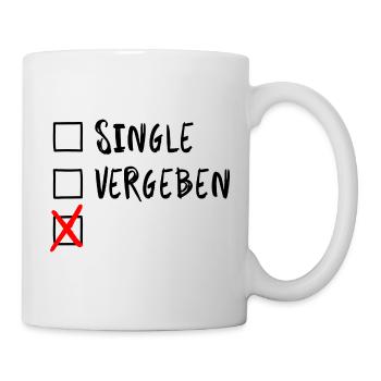 Single Vergeben Anpassen - Tasse - Weiß - Rechts