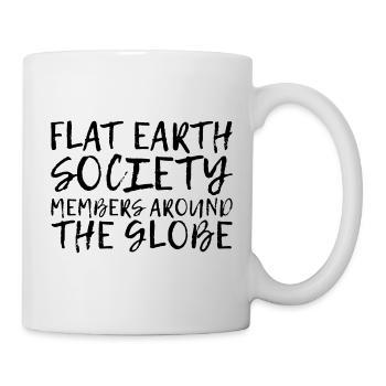 Flat Earth Society, Members Around The Globe 14 - Tasse - Weiß - Rechts