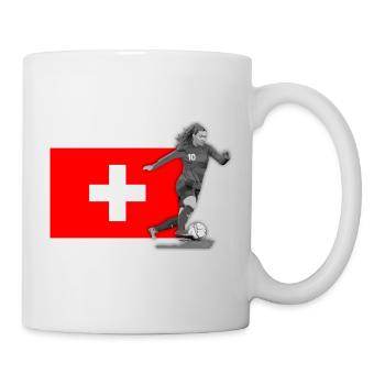 Frauenfussball Schweiz - Tasse - Weiß - Rechts