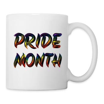 Mois de la fierté Love Gay Queer Gay bi - Mug blanc - blanc - Droite