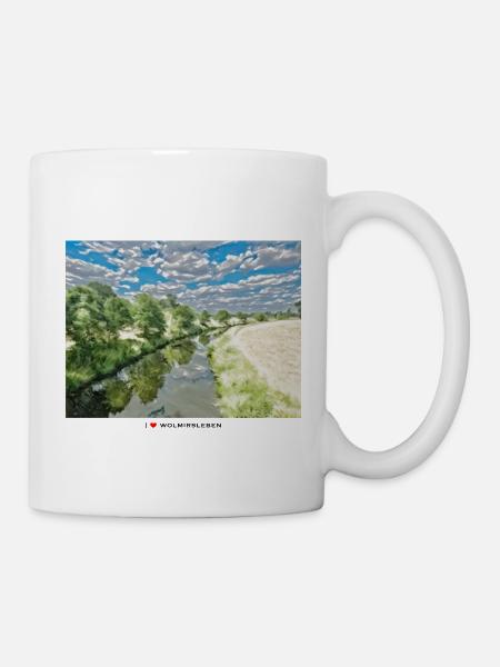 Bodeblick heller Stoff - Tasse - Weiß