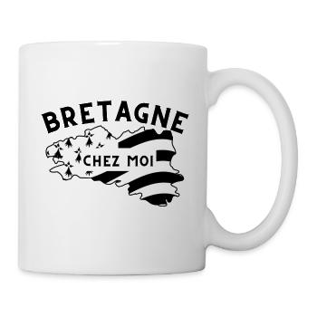 Bretagne Bretons Bretonnes chez moi - Mug blanc - blanc - Droite