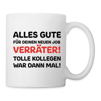 Abschiedsgeschenk Beruf Jobwechsel - Tasse - Weiß - Rechts