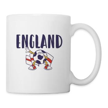 England Fußball Trikot Englische Flagge - Tasse - Weiß - Rechts