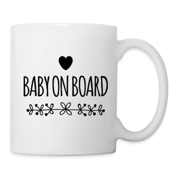 Baby On Board Herz - Tasse - Weiß - Rechts