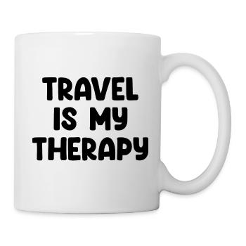 Voyager est ma thérapie - Mug blanc - blanc - Droite