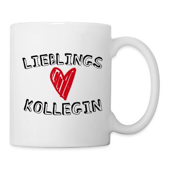 Kollegin Lieblingskollegin Geschenk - Tasse - Weiß - Rechts