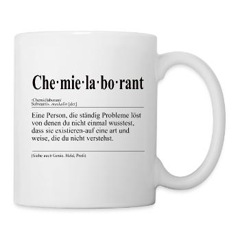Chemielaborant Lustige Berufs Definition - Tasse - Weiß - Rechts