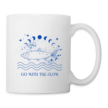 Go With The Flow - Tasse - Weiß - Rechts