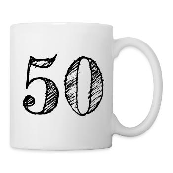 50 ans Numéro 50 anniversaire - Mug blanc - blanc - Droite