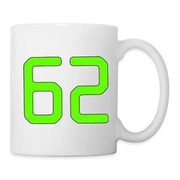 Anzahl 62 - Tasse - Weiß - Rechts