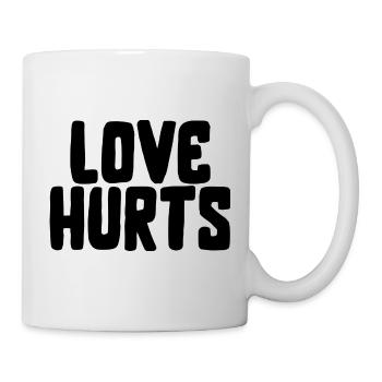 love hurts love font funny saying - Mug - white - Right