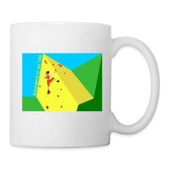 Climbing, Bouldering, Sport Climbing, Climbing Wall, Top - Mug - white - Right