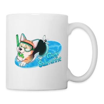 Corgi Submarine - Tasse - Weiß - Rechts