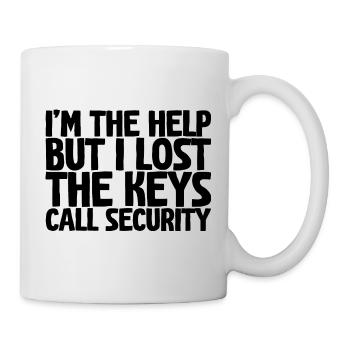 Je suis l’aide mais j’ai perdu les clés, la sécurité des appels - Mug blanc - blanc - Droite