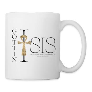 Göttin Isis Strahlende Göttin M K Eyelneiri Design - Tasse - Weiß - Rechts