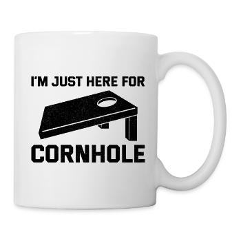 Cornhole Bean Bag Toss Outdoor Lawn Game funny - Mug - white - Right