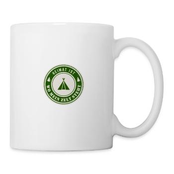 Home is where my tent is located - Mug - white - Right