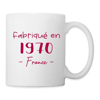 fabriqué In France 1970 - Mug blanc - blanc - Droite