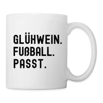 Fußball Fussball lustiger Spruch Deutschland - Tasse - Weiß - Rechts