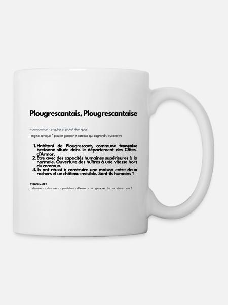 Définition Plougrescant - Plougrescantais - Mug blanc - blanc