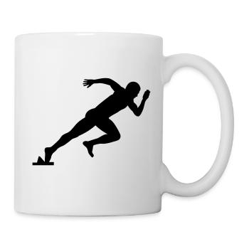 Sprint Läufer - Tasse - Weiß - Rechts