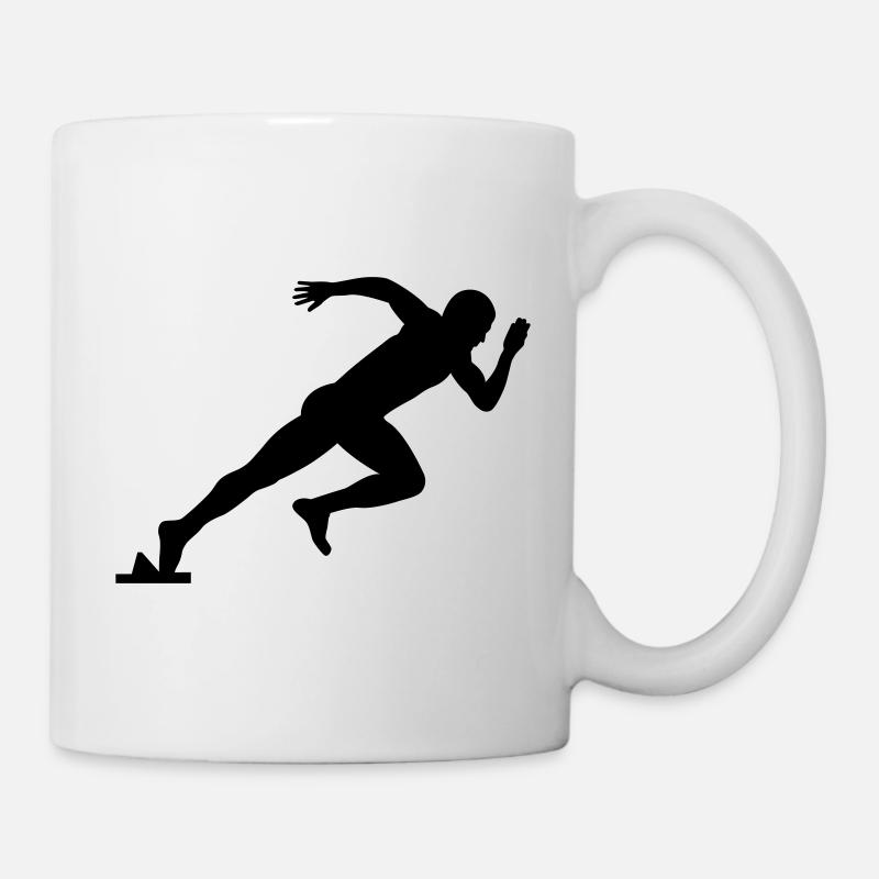 Athletics Sprinter Motif Idée cadeau - Mug blanc - blanc