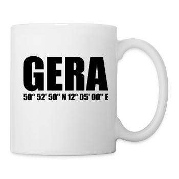 Gera Koordinaten - Tasse - Weiß - Rechts