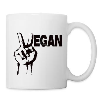 Paix végétalienne - Mug blanc - blanc - Droite