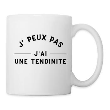 J' peux pas, j'ai une tendinite - Mug blanc - blanc - Droite