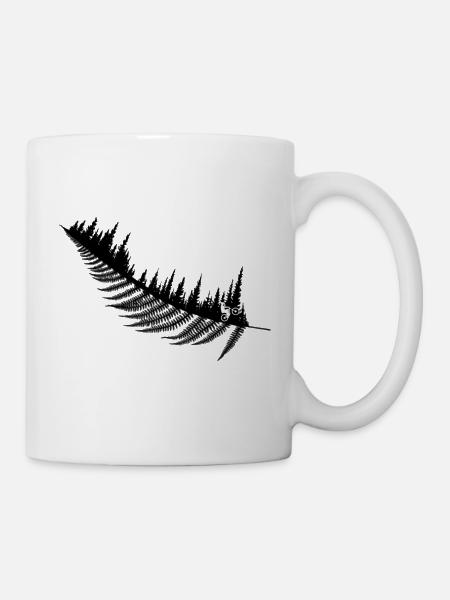 MTB Lifestyle - Wald Farn Wheely - Tasse - Weiß