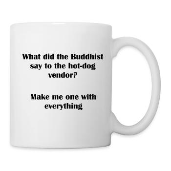 Buddhist Hot Dog Pun - Mug - white - Right