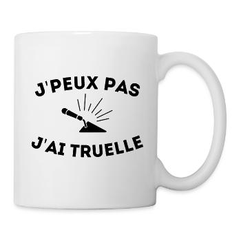 t-shirt humour maçon je peux pas jai truelle - Mug blanc - blanc - Droite
