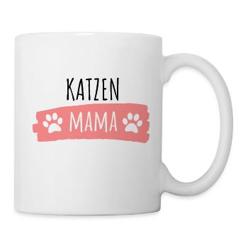 süßes Katzen Mama Design Katzenfreunde Geschenk - Tasse - Weiß - Rechts