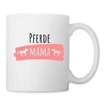 schönes Pferde Mama Design Pferdefreunde Geschenk - Tasse - Weiß - Rechts
