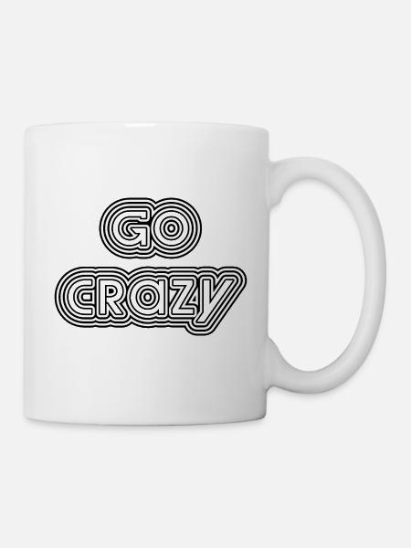 Verrückter Text - Tasse - Weiß