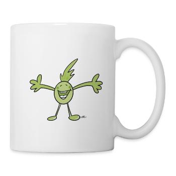 Grünes Fabelwesen - Tasse - Weiß - Rechts