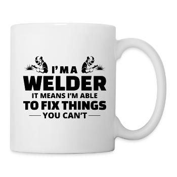 Weld Welding Welder Metal Construction Ironworker - Mug - white - Right