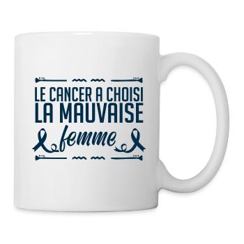 Le Cancer A Choisi La Mauvaise Femme, Octobre Rose - Mug blanc - blanc - Droite