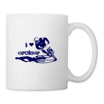 i love cruiser papa dad love bmx cruiser - Mug blanc - blanc - Droite