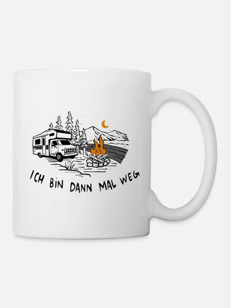 Je serai absent | Camping, camping-car et camping-car - Mug blanc - blanc