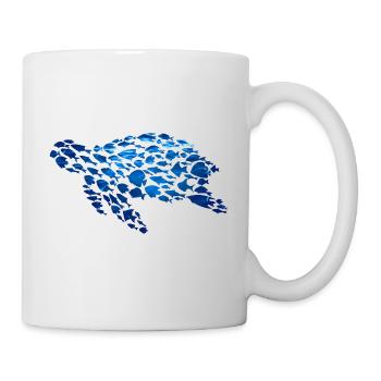 Tortue Poisson Créatures marines - Mug blanc - blanc - Droite