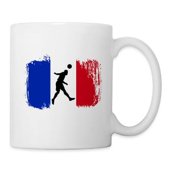 Fußball Frankreich Sport - Tasse - Weiß - Rechts