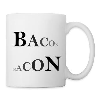 Bacon doppelt - Tasse - Weiß - Rechts