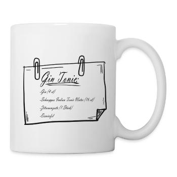Cocktail Recipe T shirt Design - Mug - white - Right