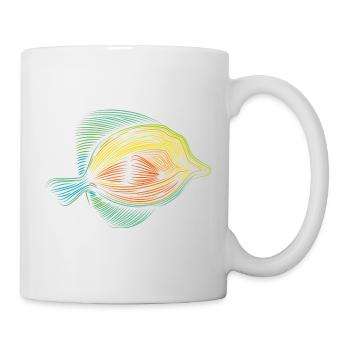 Bunter Fisch - Tasse - Weiß - Rechts